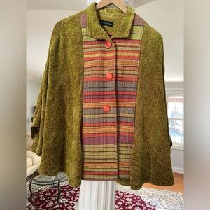 Lynn Yarrington fiber Artist. Women’s Chenille wrap sweater/jacket one size